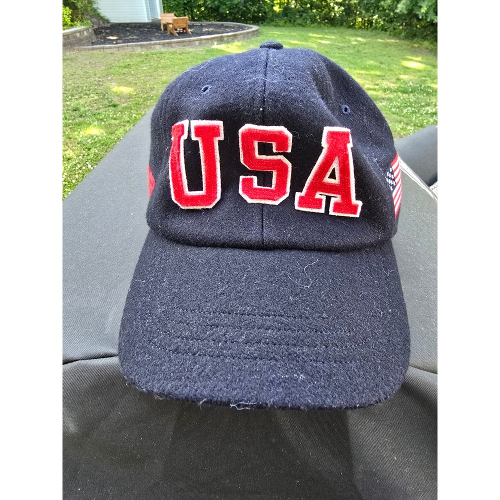 Polo Ralph Lauren Team USA Olympic Games Wool Navy Blue Adjustable Hat Cap 22